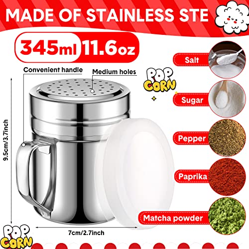 602 Popcorn Machine Supplies Set Sifting Speed Stainless Steel Popcorn Scoop Salt Shaker 600 Pcs 2 Styles 1 oz Bags Seasoning Dredge with Handle for Home Kitchen Theater Movie Tool - Thumbnail 3