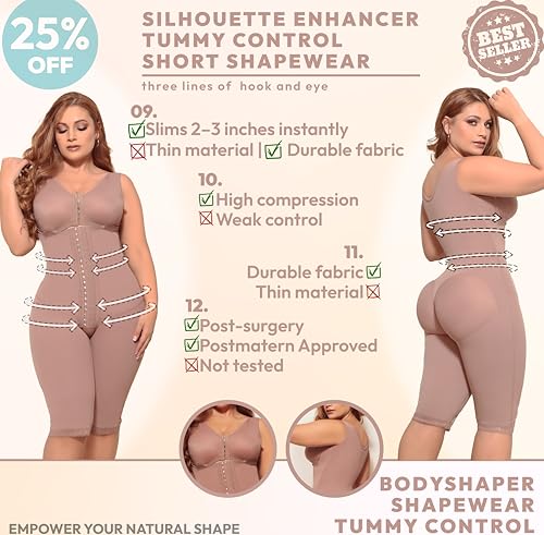 Colombian Post Surgery Compression Bodysuit, Full Body Shaper with Bra, High Compression for BBL Recovery,4