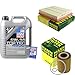 Produktbild QR-PARTS 69363381 Filter Set Inspektionspaket 5 Liter Motoröl Top Tec 4600 5W-30 MANN-FILTER Luftfilter Ölfilter