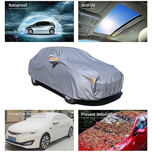 Image of Special Car Cover for KIA Forte 2009-2018 All Weather Full Coverage Breathable Windproof Waterproof Dustproof Scratch Resistant UV Protection Outdoor&Indoor Cover (Yellow)