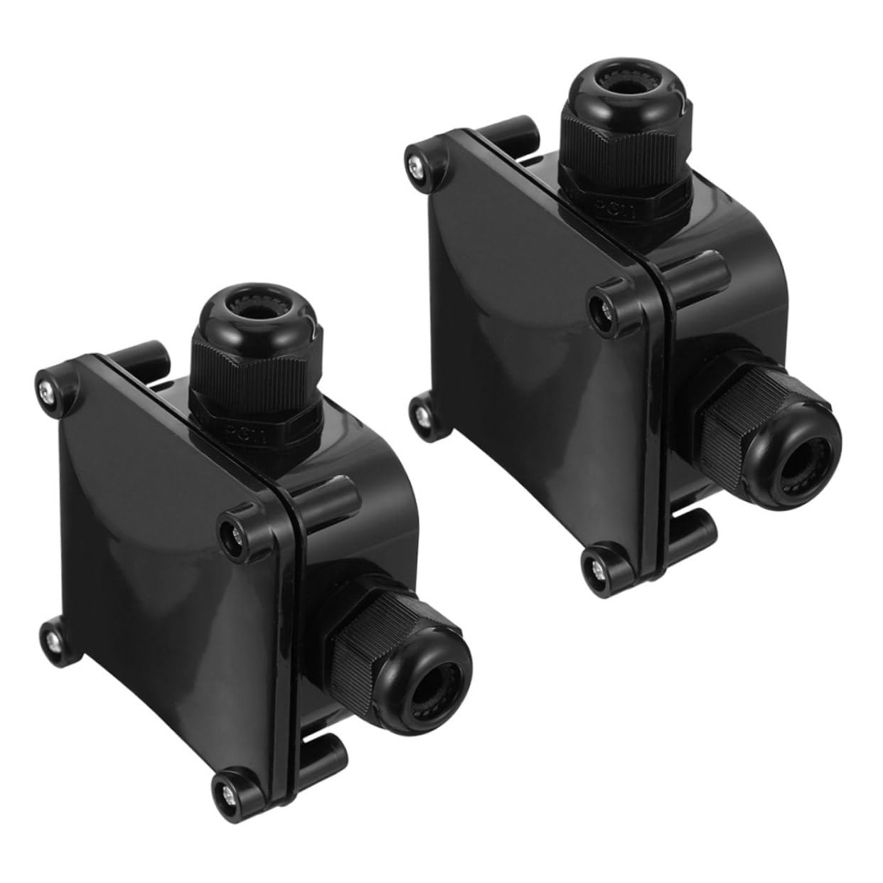 Alipis Caja De Conexiones Impermeable Multi Cajas Impermeables Para Exteriores Conectores Eléctricos De Alambre Impermeables Conector De Cable A Prueba De Agua Negro 2 Piezas X 4