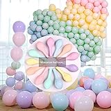300pcs Feiven Balloon Latex Macaron Balloons Wedding Room Decoration Layout Party Rainbow Color Balloons For Kids Birthday Party Baby Shower Toys Christmas Supplies (200pcs 5 inches+100 pcs 10 inches)