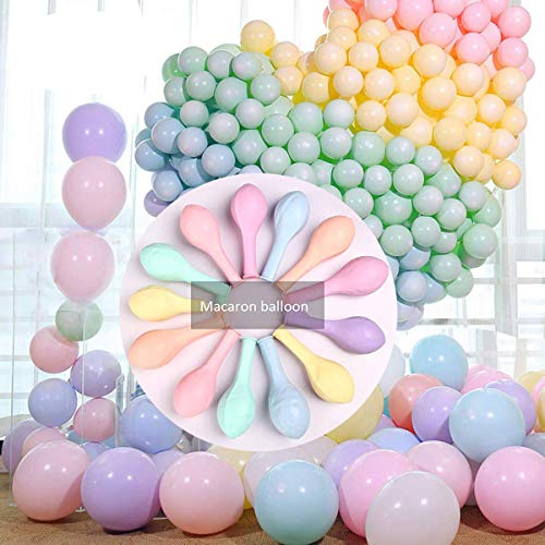 300pcs Balloon Latex Macaron Balloons Wedding Room Decoration Layout Party Rainbow Color Balloons For Kids Birthday Party Baby Shower Toys Christmas Supplies (200pcs 5 inches+100 pcs 10 inches)