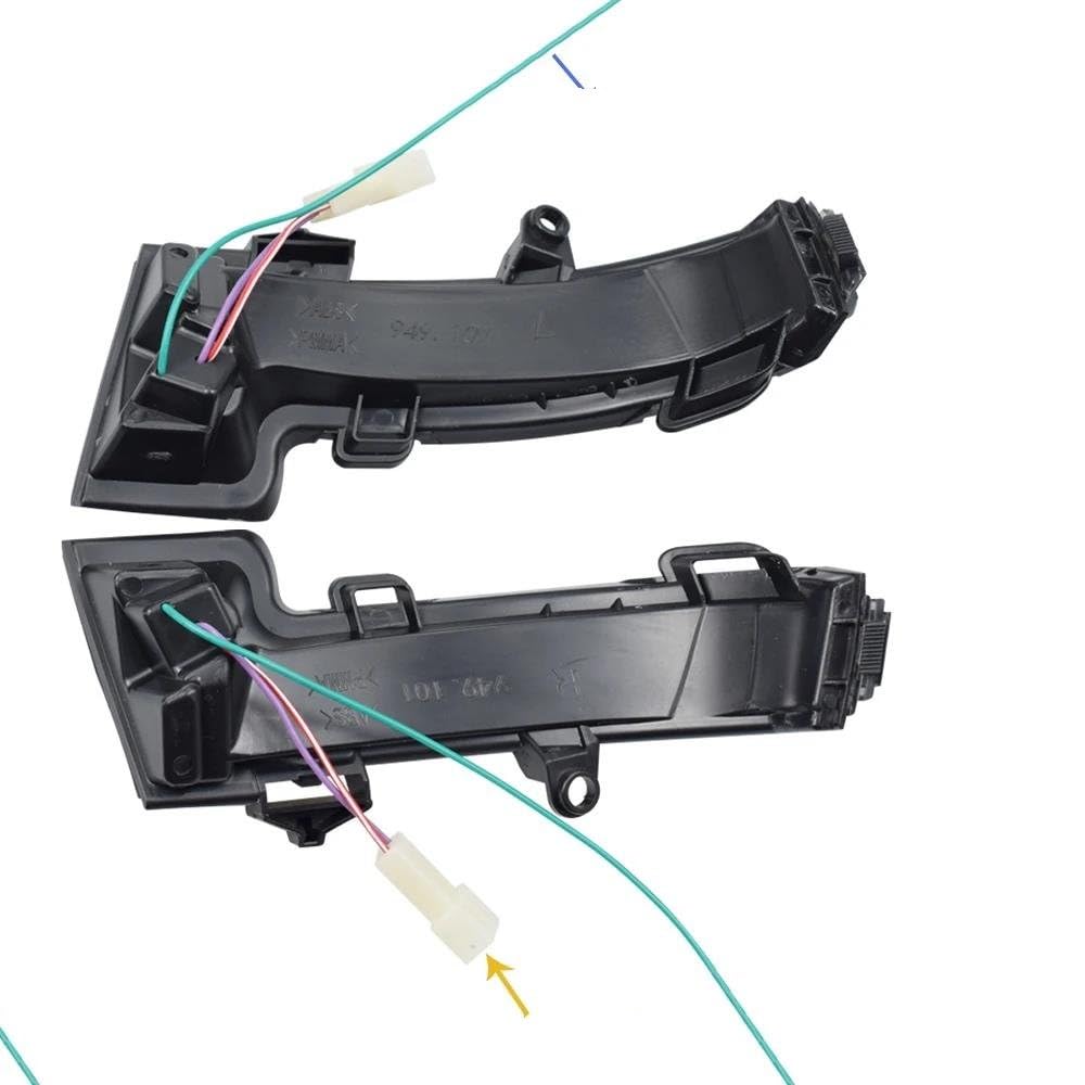 JCAKES Luz Intermitentes Para Skoda Para Octavia Mk3 Para A7 5E Señal De Giro LED Dinámica Luz Intermitente De Espejo 2014 2015 2016 2017 2018 2019 Indicador Retrovisor Espejo (Color : White-Yellow)