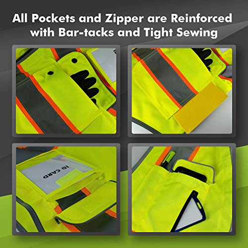 Amoolo ASV2004YOTL Safety Vest With 9 Pockets thumb #3