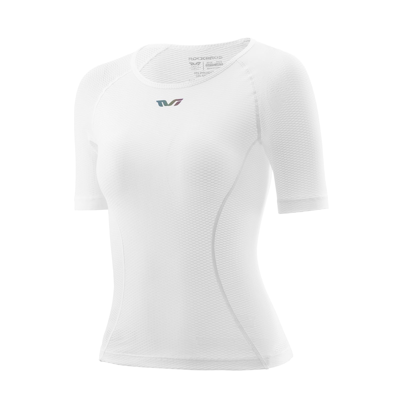ROCKBROS TVI Maglia Ciclismo Donna Estiva, Magliette MTB Asciugatura Rapida, Completo Bici Leggero, Camicie Manica Corta Traspirante, Maglia Bici per Multi-Sport, Bianco