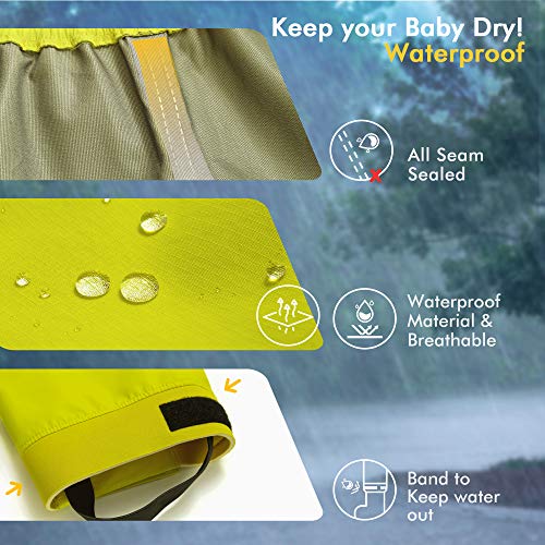 Hapiu Kids Rain Pants,Toddler Waterproof Pants,Yellow,6/7 #TOP1