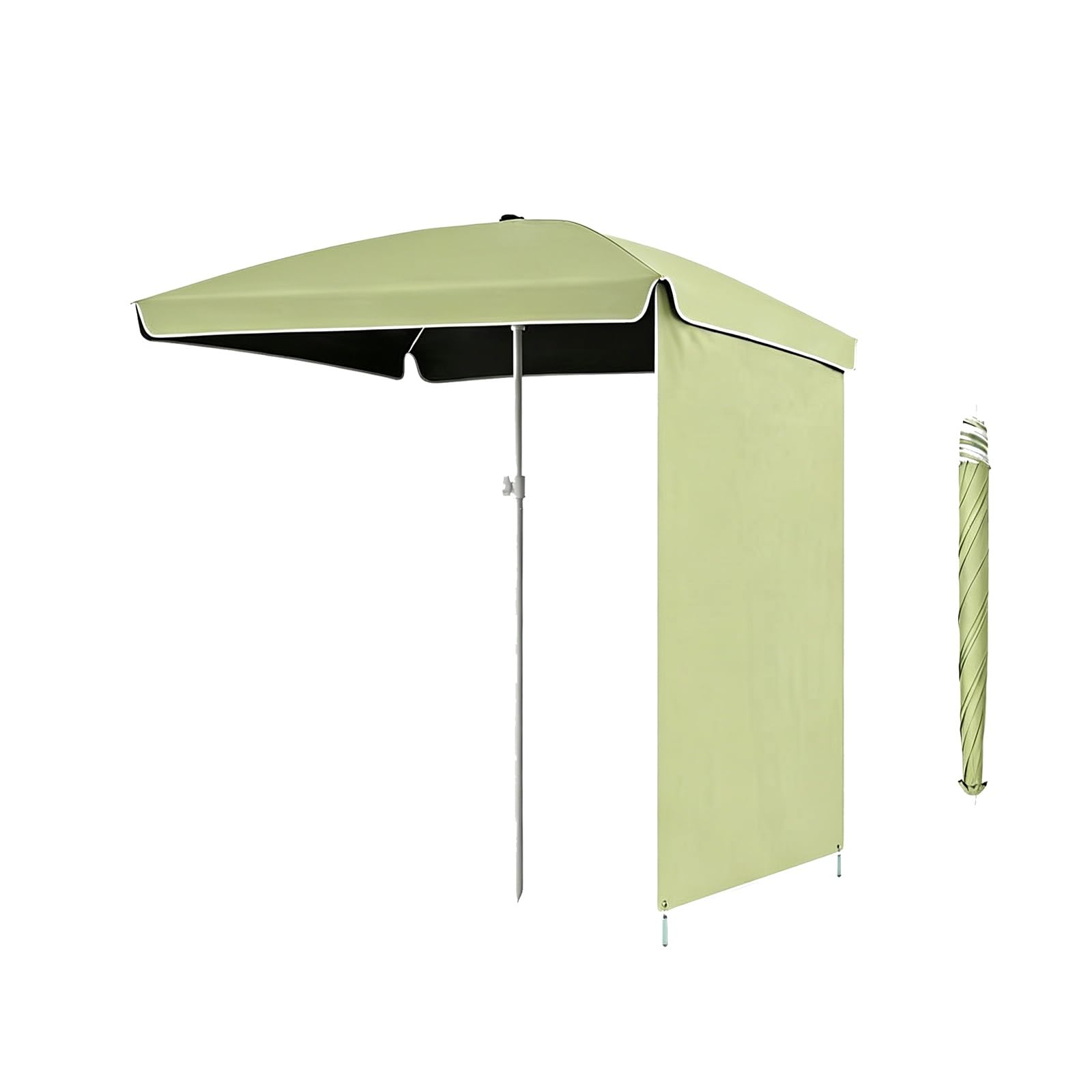 Ombrellone da Esterno Quadrato, Protezione Solare UPF 50+, Parasole Laterale Portatile Per Giardino, Spiaggia, Balcone, Bordi Piscina, Campeggio, Cene E Relax All’Aperto