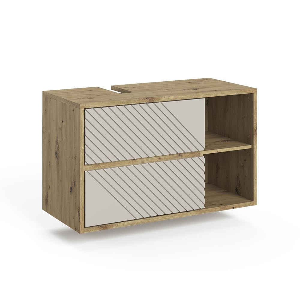 Vicco Meuble Vasque Simple Viola, Chêne Artisan/​Cachemire, 100x60cm