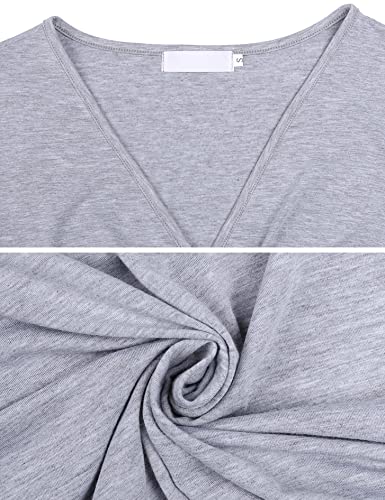 Variante de Litherday pijama premama algodón manga larga Gris M