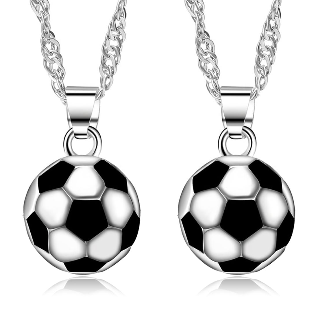 Collares para niño, 2 uds collar de fútbol colgante de fútbol collar de Metal aficionado al fútbol atletas Unisex