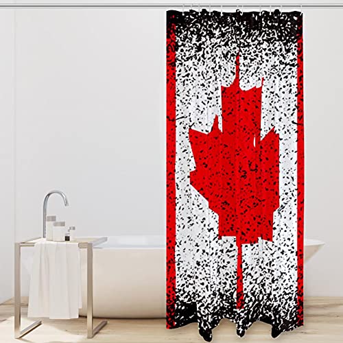 Rideau de douche Canada rouge 183x183 cm pour protéger votre sol - 3