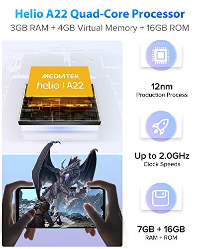 Unlocked Cell Phones, Ulefone Note 14 Android 12 Unlocked Smartphones, 4500Mah Massive Battery, 7Gb + 16Gb, 6.52" Waterdrop Display, Ultra-Slim Lightweight, Dual Ai Camera, Gps Otg, Us Version - Black #TOP3