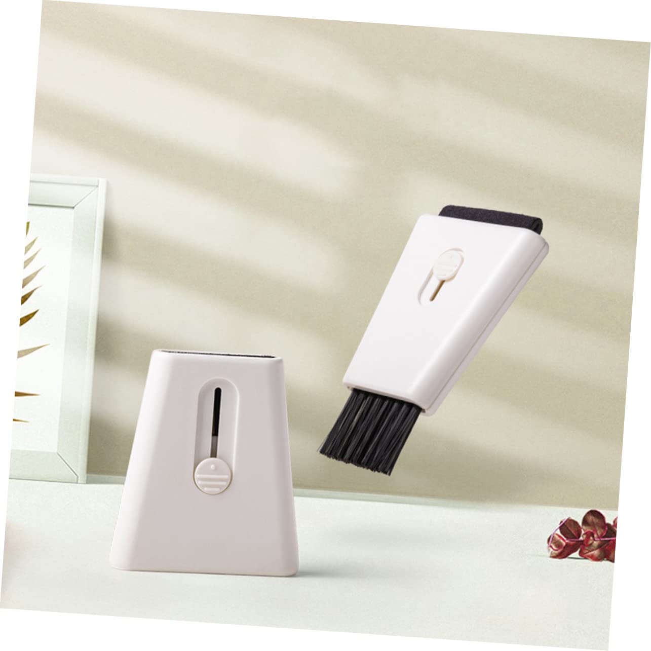 COLLBATH 1pc Cleaning Brush Screen Cleaner Slot Brush Paintbrush Cleaners Multi-Purpose Double-Head Brush Computer Cleaner Window Groove Brush Keyboard Cleaner Keyboard Mini White Fiber