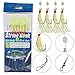 FREE FISHER Bait Fishing Rigs, 22 Packs Fishing Bait Rigs Fish Skin Feather Hooks for Freshwater Saltwater