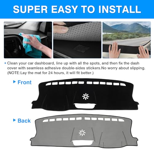 Image of Autorder Dashboard Cover Mat for 2024 2025 2026 Ford Ranger Accessories Dash Cover Upgrade Dash Mat Sunshade Glare UV Rays Protectorver Mat