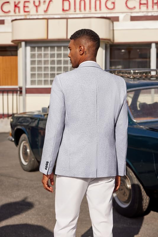 COOFANDY Men's Casual Blazer Sport Coats and Blazers Lightweight Two Botton Business Linen Blazer Suit Jacket - Image 7