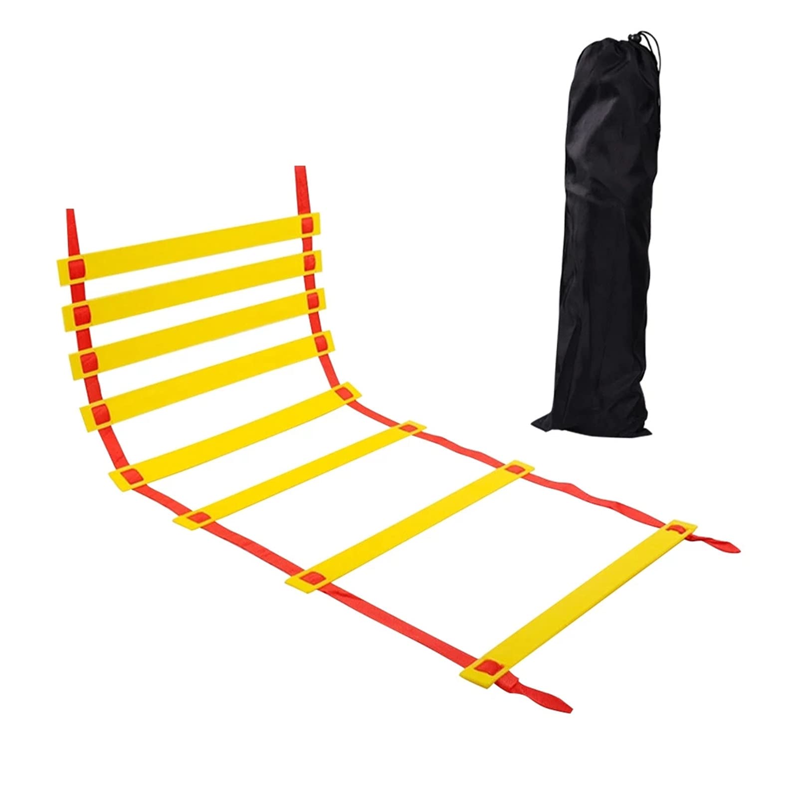 WFEI Scala di Agilità Regolabile per Interni All'aperto Scala di Allenamento per Scaletta per Allenamento Fitness Scala di velocità,10 Meters 20 Rung