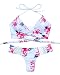 MOOSKINI Womens Push up Padded Bikini Floral Printing Bottom Swimsuit 2 Piece (FBA Optional) (S(US Size 2-4), B829)
