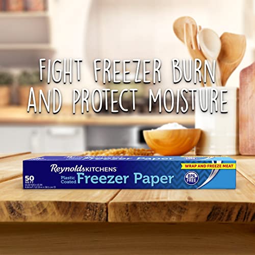 Reynolds Kitchens Plastic Coated Freezer Paper | Fight Freezer Burn With Reynolds Freezer Paper | Perfect For Arts & Crafts & Applique | Pack Of 3 Rolls, 381Mm X 12M #TOP1