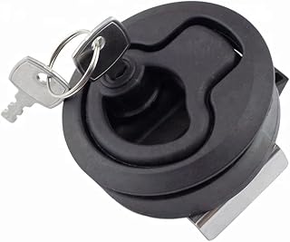 XLBH Boat accessories Black Round ABS Plastic Marine Latch Hatch With Key 2 inch Boat Deck Hatch Locker Sailing Yachting Boat Accessories Hardware water sports (Color : 2inch)