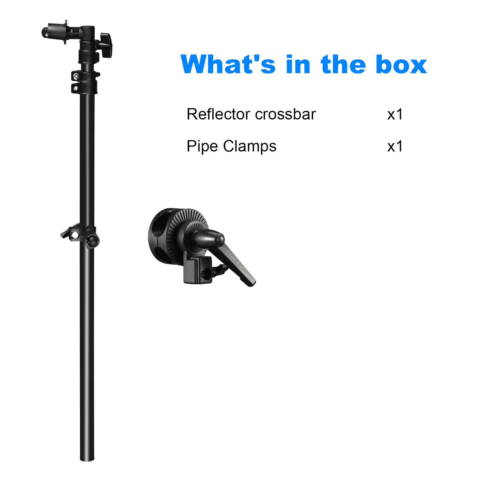 soonpho Reflektorhalter Ausziehbarer Auslegerarm 66-170cm, Aluminium Reflektorhalter mit 360 Grad Drehung, Schwarz, Extendable Reflector Holder für Fotostudio Lichtstativ