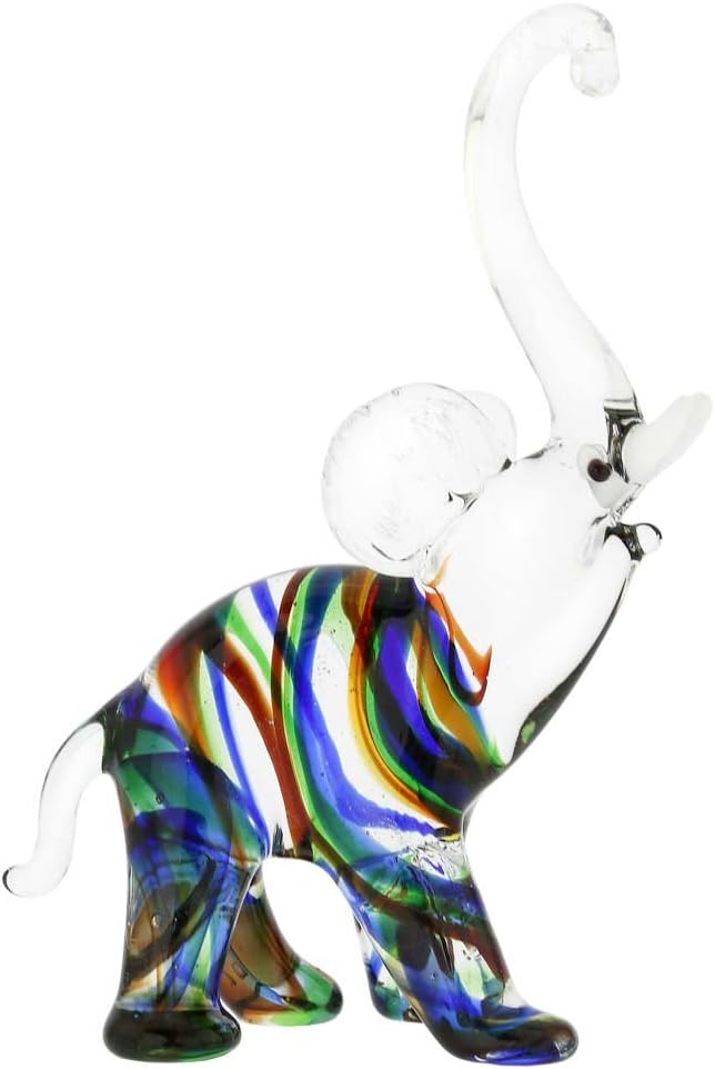 Glass Of Venice Murano Glass Striped Elephant