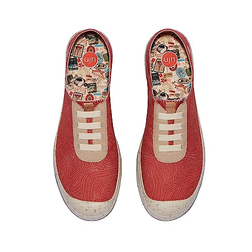 UIN Women's Fashion Sneakers Lightweight Walking Casual Slip Ons Loafers Comfortable Art Painted Travel Shoes Cadiz