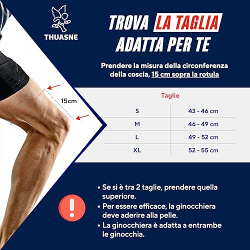 Thuasne Ginocchiera Aperta Sport - Ginocchiera Per Dolorante O Instabile - Supporto 4/5 - 4