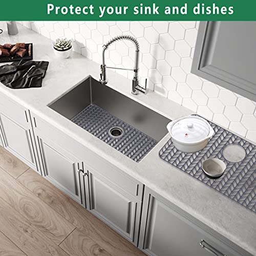 Protector de fregadero de silicona 26"x 14" para cocina miniatura 6