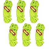 Construction robuste : avec un diamètre de 6 mm et une capacité de charge maximale de 258,5 kg, cette corde dispose d'une coque en nylon tissé en polypropylène, ce qui la rend résistante aux vents forts et aux conditions difficiles.