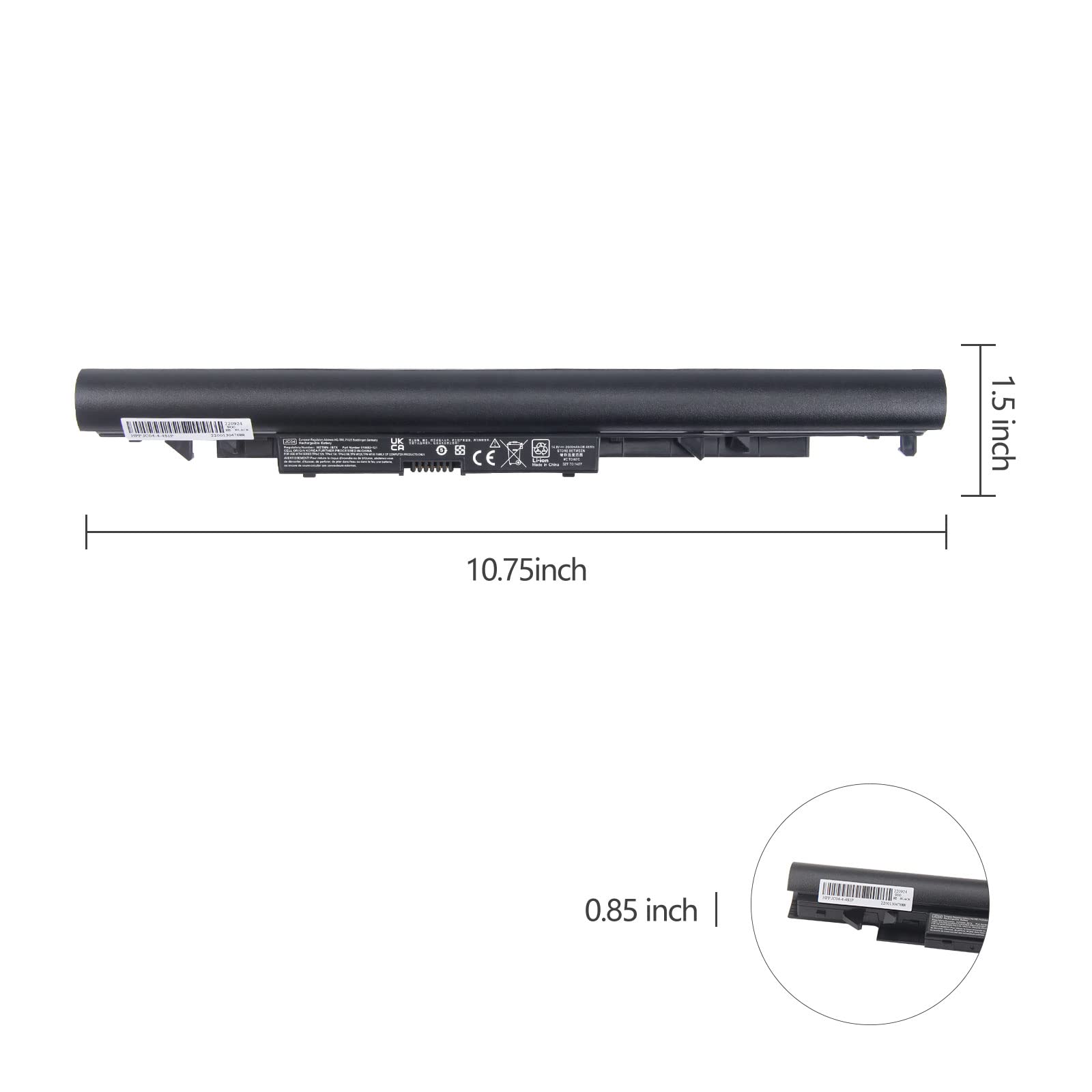 JC04 JC03 919701-850 HSTNN-LB7W Laptop Battery Compatible With HP Pavilion 240 G6 250 G6 255 G6 919700-850 919681-421 919681-221 HSTNN-LB7V 15-BS015DX 15-BS000 15-BS070WM【14.8V/38Wh/2600mAh】