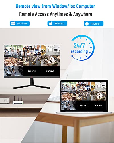 Wesecuu Poe Security Camera System, 4K 8Ch Cctv Camera Security System 4Pcs 2K Ip Home Security Cameras Outdoor, 2-Way Audio, Human Detection, With 1Tb Hdd For 24-7 Recording Home Surveillance Nvr Kit #TOP4