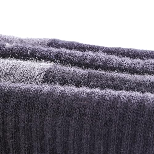 Mens Cushioned Crew Socks Moisture Wicking Work Socks Breathabel Cotton Casual Mens Socks for Men 6-13, 5 Pairs4