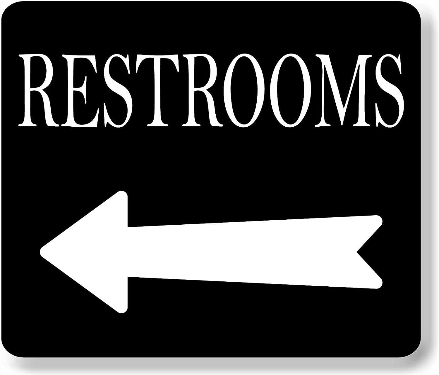 Kwqdozf Tin Sign-7 8X12 Inch Restrooms Left Arrow Vintage Metal Aluminum Tin Sign Door Signs 8