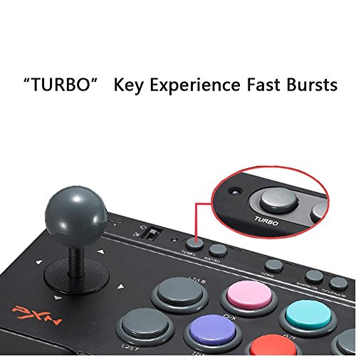 Arcade Fight Stick, USB Wired Fighting Joystick Game Controller for PS4 PS3 Switch PC Fighting Games