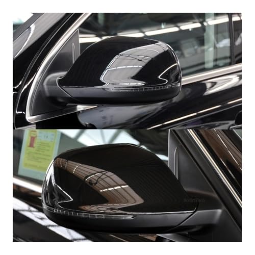 Coque de protection rétroviseur remplacement exact noir brillant - 6