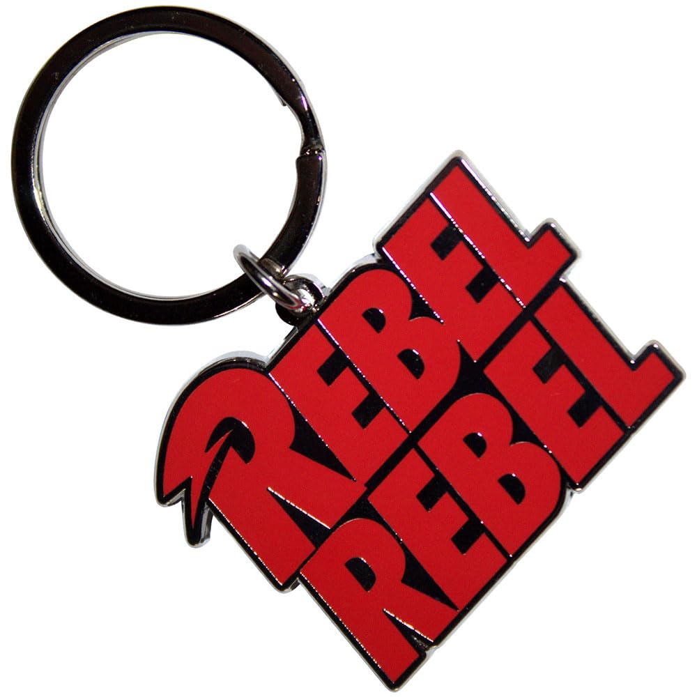 David Bowie Rebel Rebel Keychain - Red