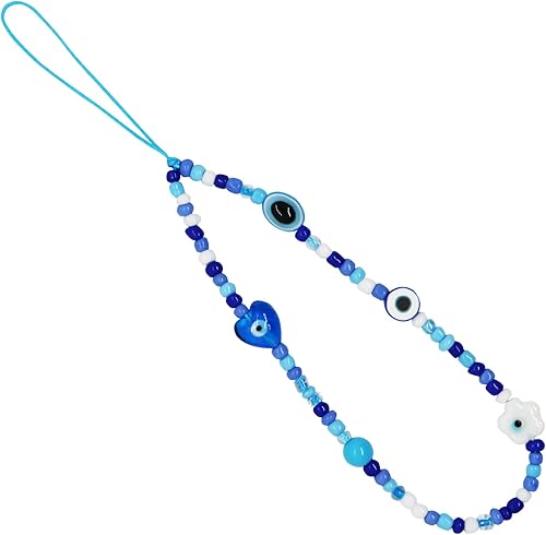 Miniatura 2 de Dije con cuentas para teléfono, correa de muñeca hecha a mano con piedras preciosas para mujeres y niñas