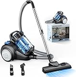 Vbrisi Staubsauger Beutellos 800 W, 60 dB Leise, Zyklon-Technologie, 2,2 L Staubbehälter, 6 m Kabel – für Hartböden, Teppiche, Tierhaare