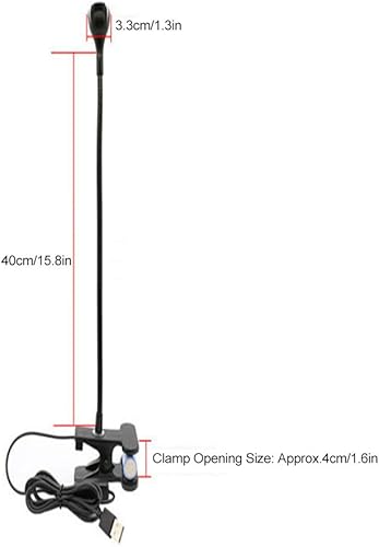 Miniatura 2 de Yosoo Abrazadera LED, clip de abrazadera flexible USB en luz de escritorio LED lámpara de noche para estudio de lectura