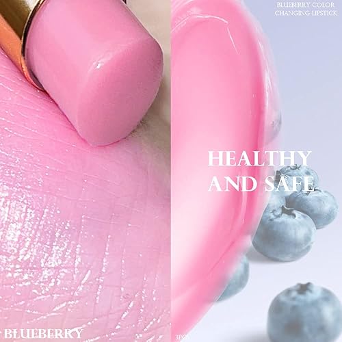 Miniatura 4 de evpct 3 lápices labiales mágicos que cambian de color, de larga duración, impermeables, 24 horas, original, para mujeres, melocotón, fresa,