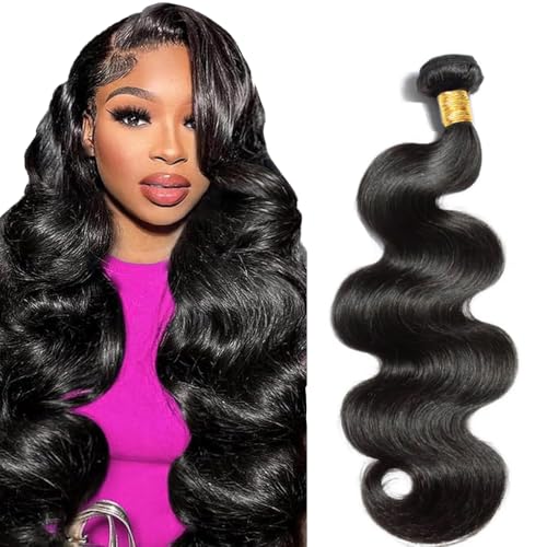 Tissage naturel cheveux humain double weft anti-chute de 16 pouces ondulations body wave