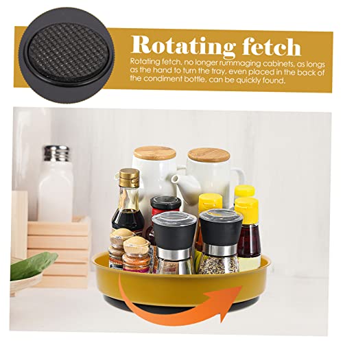 Housoutil Bandeja De Prateleira Giratória Para Cômoda Bandeja De Servir Condimentos Paletes De Maqui