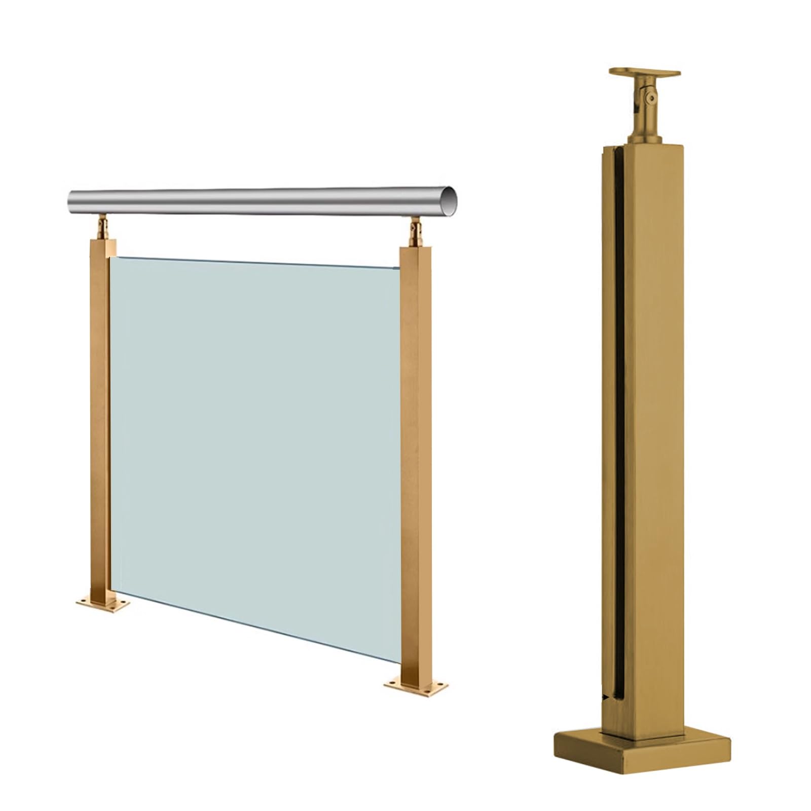 Poteau de balustrade design pour balcon moderne et terrasse extérieure