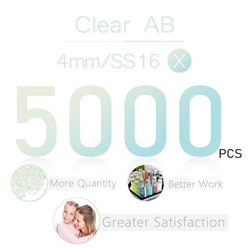 Vista 93 de 3000 diamantes de imitación de resina Peacok AB de 0.197 pulgadas para manualidades, diamantes de imitación de gelatina AB verde oscuro AB a granel