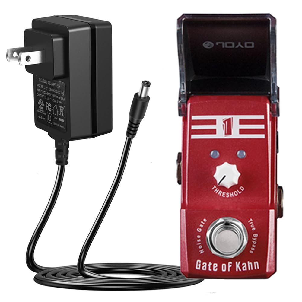 Noise Gate Mini Pedal JF-324 with DC 9V 500mA Pedal Power Adapter