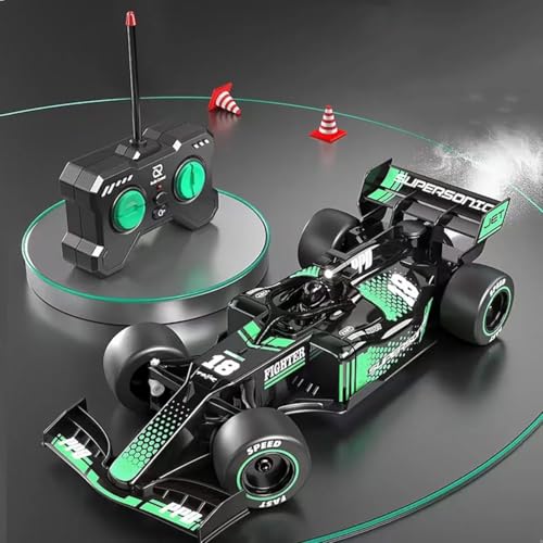 Image of Magicwand 1:24 Scale R /C Formula 1 Racing Car Turn Left /Right,Forward /Reverse with Smoke Function【Pack of 1】【Green or Red】