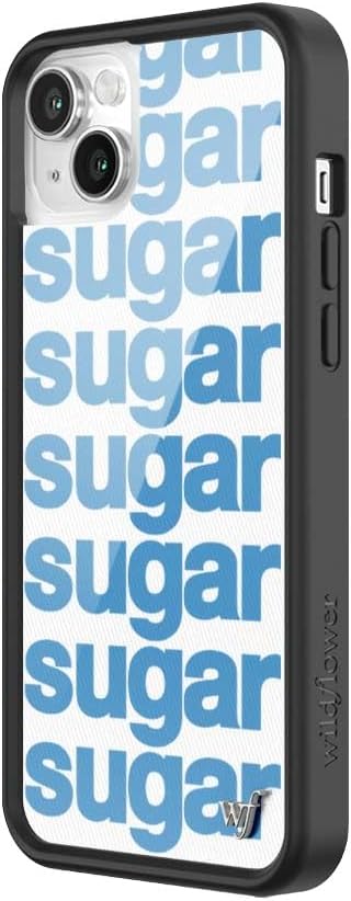 Wildflower Cases - Compatible with iPhone 13/14 | Protective Black Bumper, 6.5ft Drop Test Certified, Women Owned Small Business | Ashley Williams - Sugar Packet