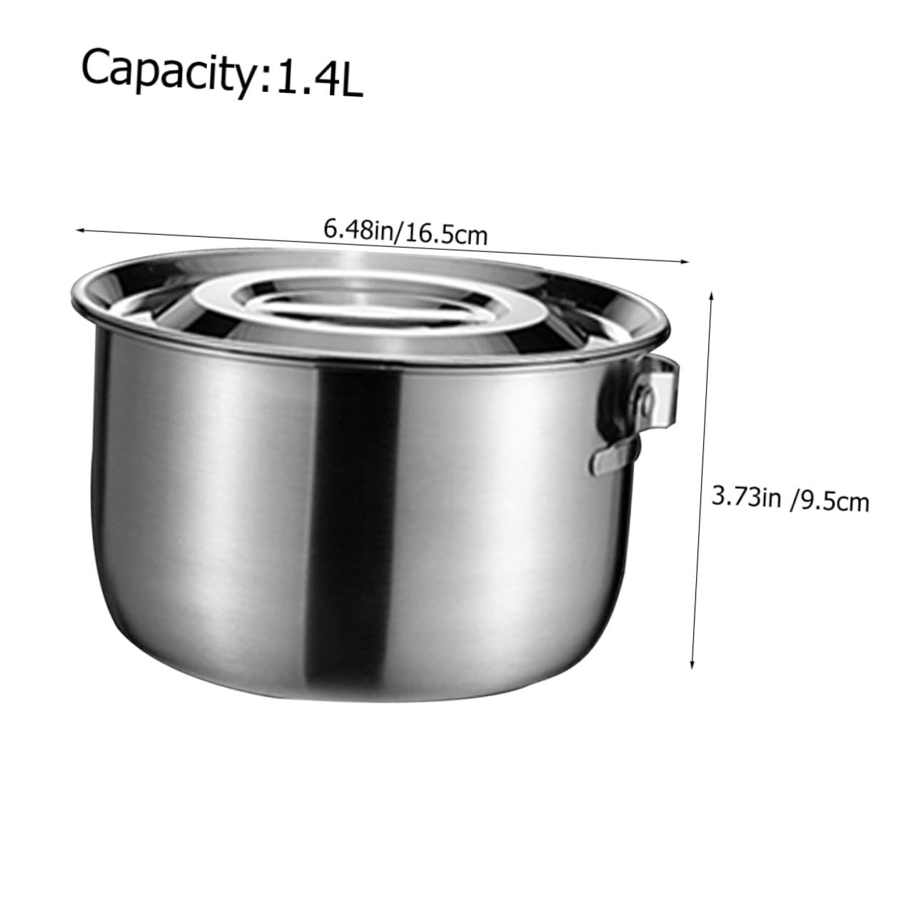 Recipiente para Mezclar de Acero Inoxidable 1, 4 L Plata